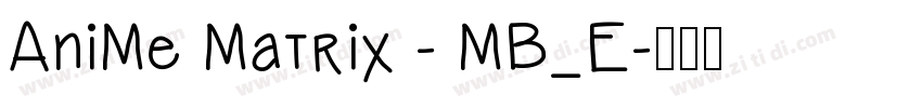 AniMe Matrix - MB_E字体转换